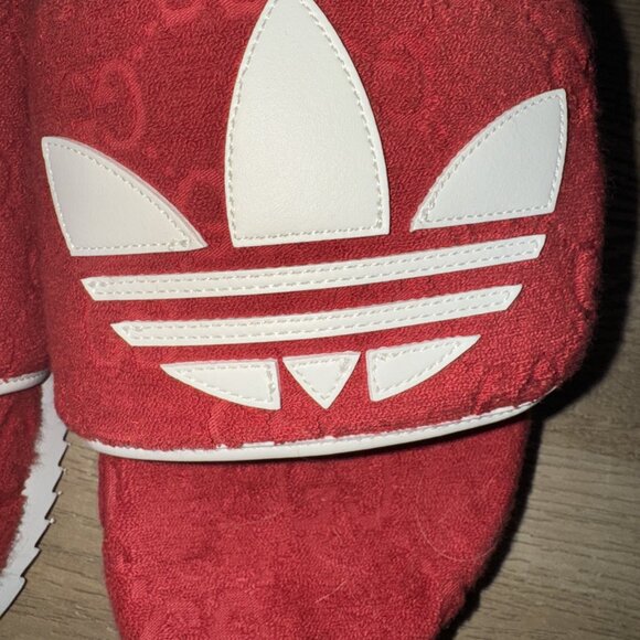 Gucci X Adidas Slides (Red) (Unused) - Picture 6 of 15